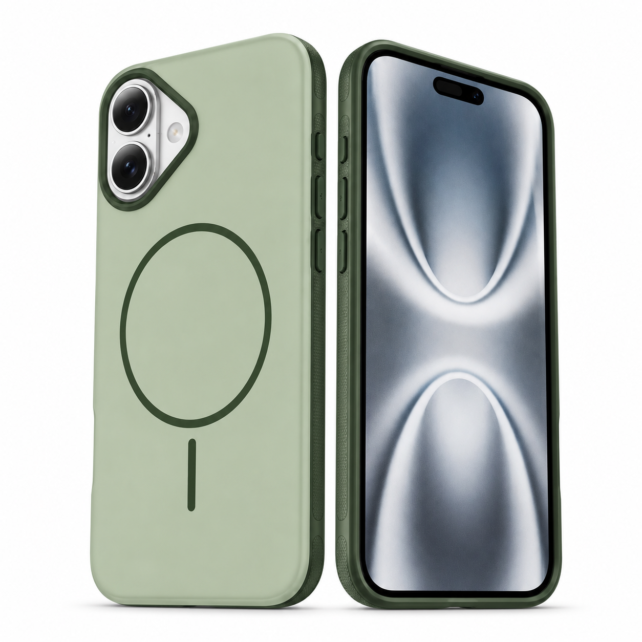 Apple iPhone 17 cover in premium green glam style with drop protection case and anti-scratch back panel