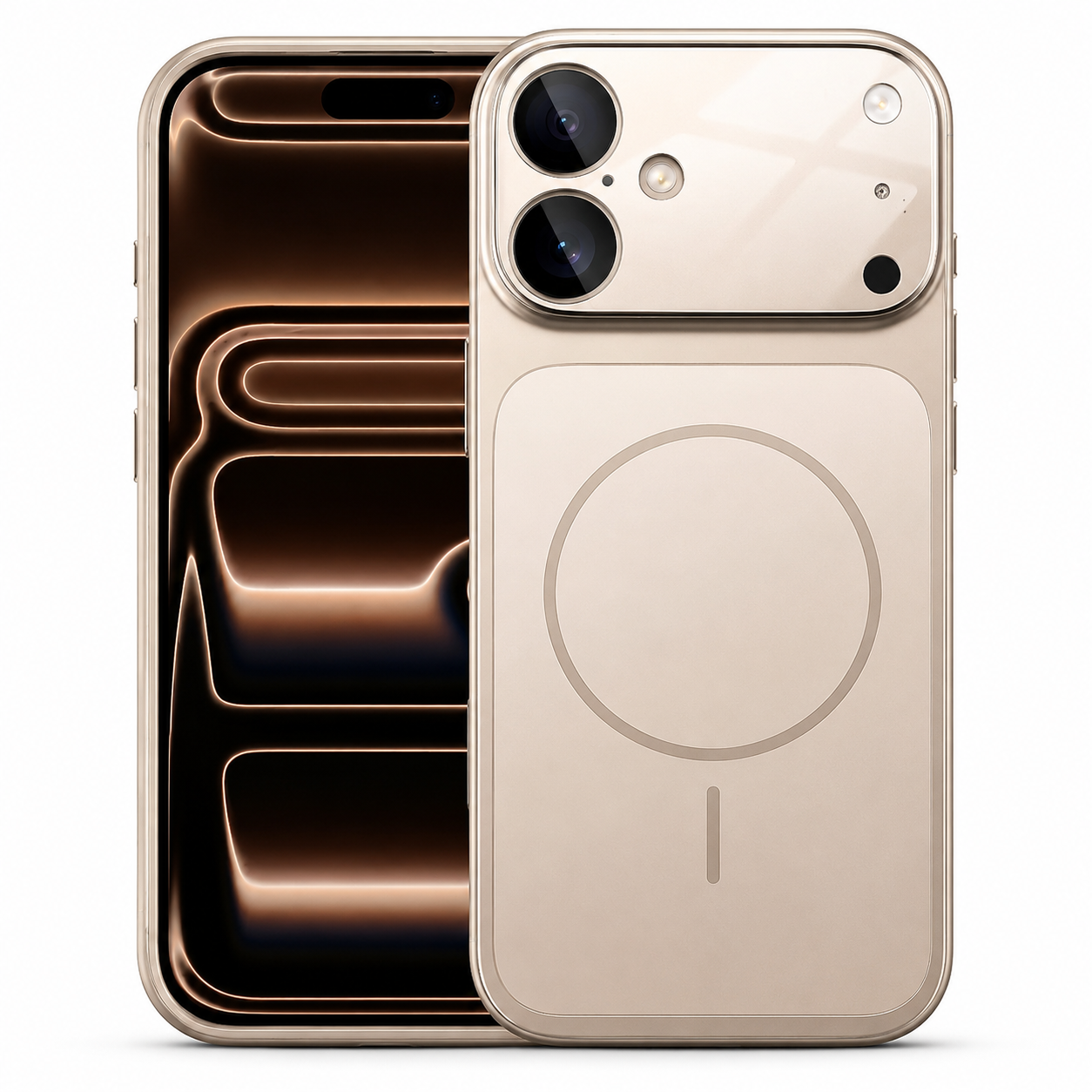 Apple iPhone 16 Rose Gold MagSafe AG Glass Case with Raised Camera Protection
