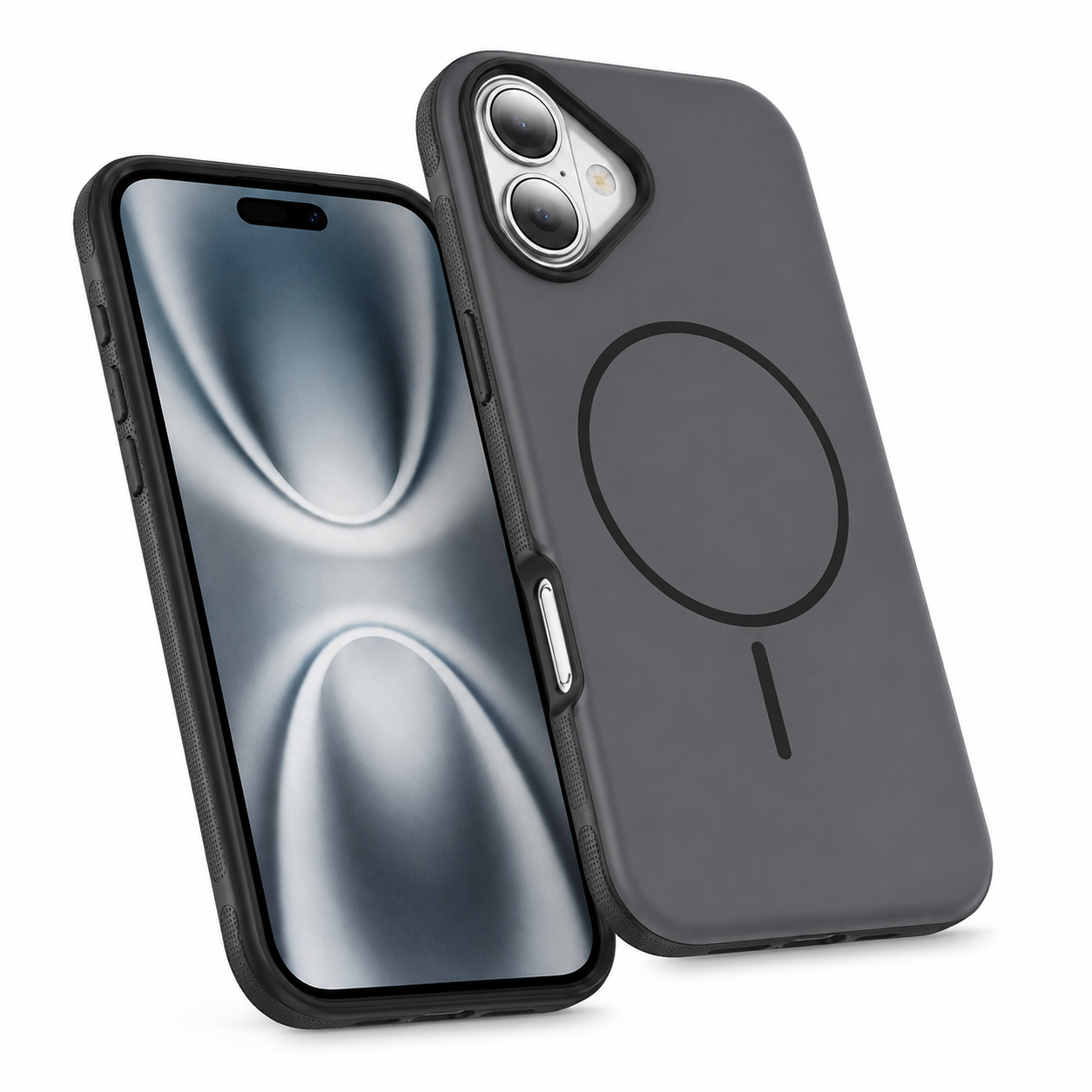 Luxury phone cover for Apple iPhone 16 with MagSafe compatible case support and sleek black design