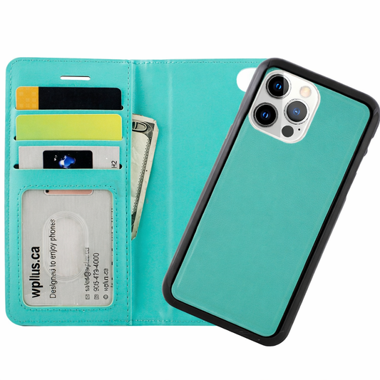 Photo ID Wallet Phone Case – Teal Magnet Protective Cover