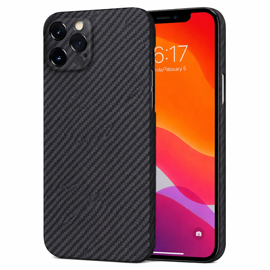 Carbon Phone Case – Black Carbon Fiber Design Slim Protective Cover