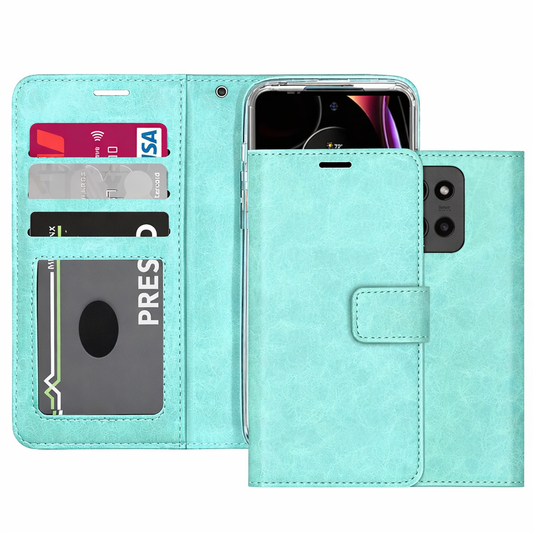 Photo ID Multi-Card Wallet Phone Case – Teal Protective Cover
