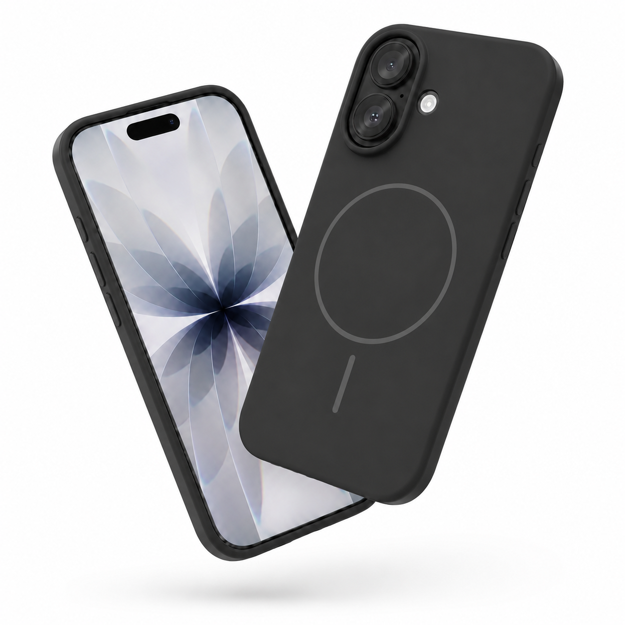 Premium TPU Black iPhone 16 Protective Case with raised camera protection
