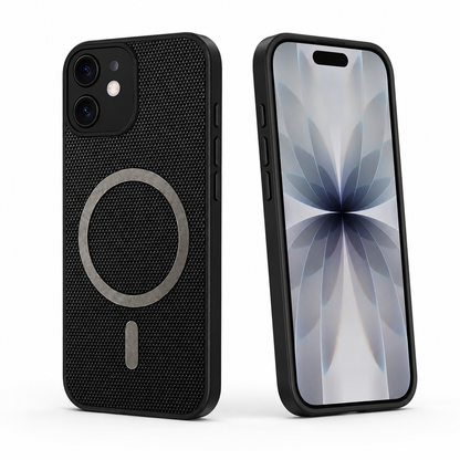 Black textured iPhone 12 MagSafe protective phone cover