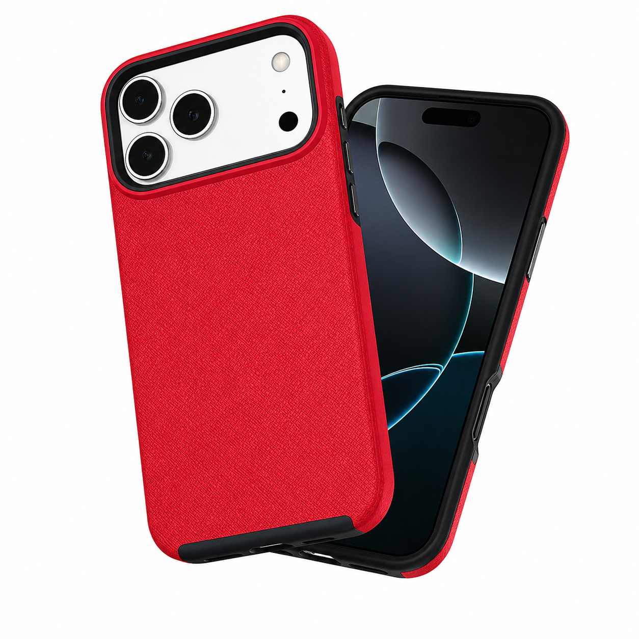 Apple iPhone 17 Pro Max Protective Case, Red Phone Cover, Military Grade Case, Slim Smartphone Case, Durable Mobile Cover