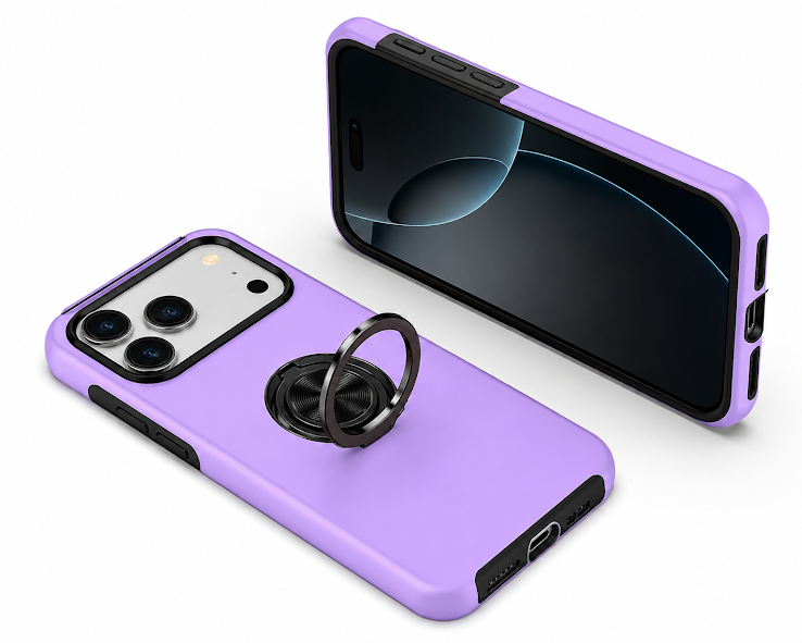 Premium Magnetic Phone Case, Wireless Charging Compatible Case, Light Purple Designer Cover

