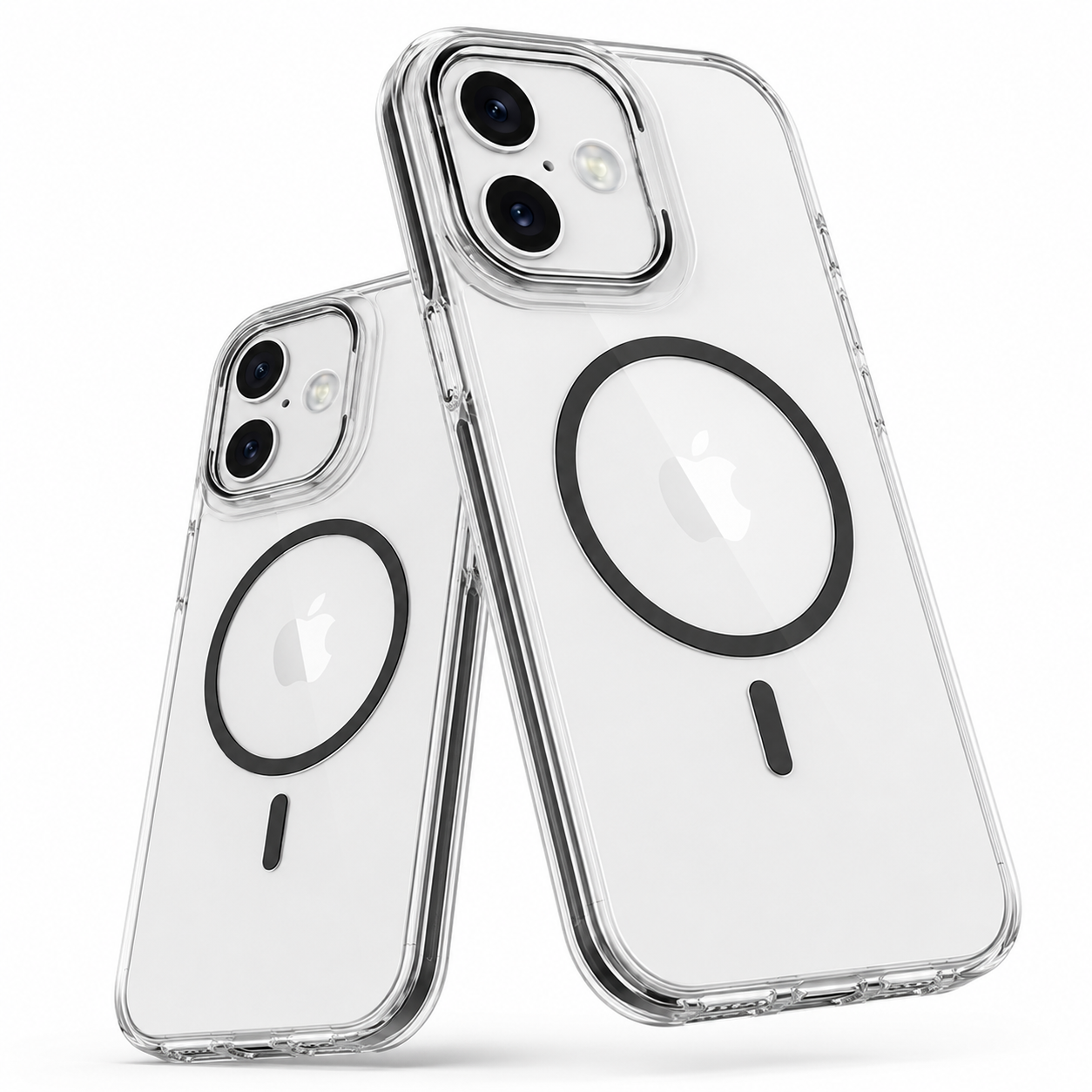 Black Crystal Clear Phone Cover for Apple iPhone 17 Impact Resistant MagSafe Protective Case