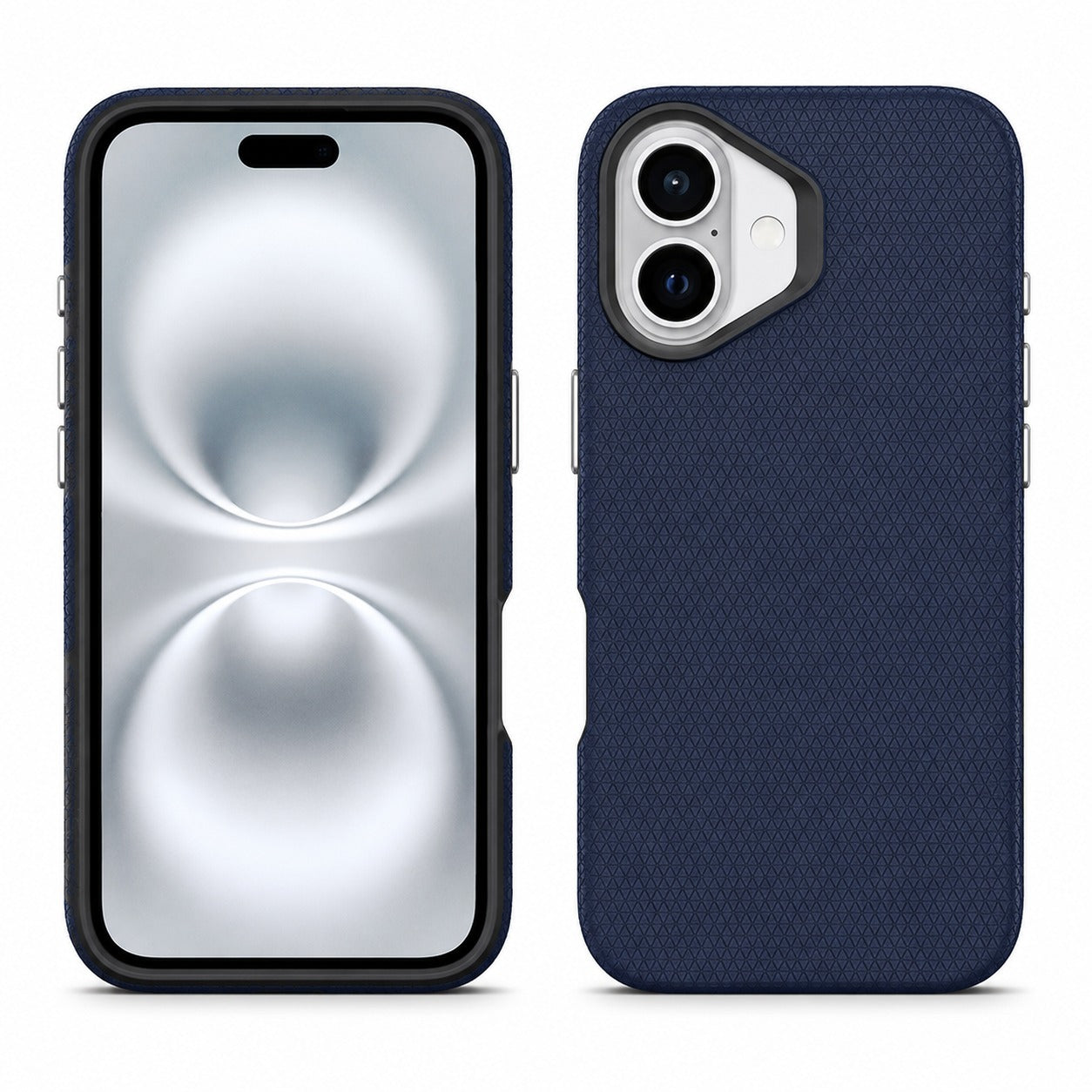Navy iPhone 17 Case, Triangle Phone Case, Shockproof Protective Cover, MagSafe Compatible Case