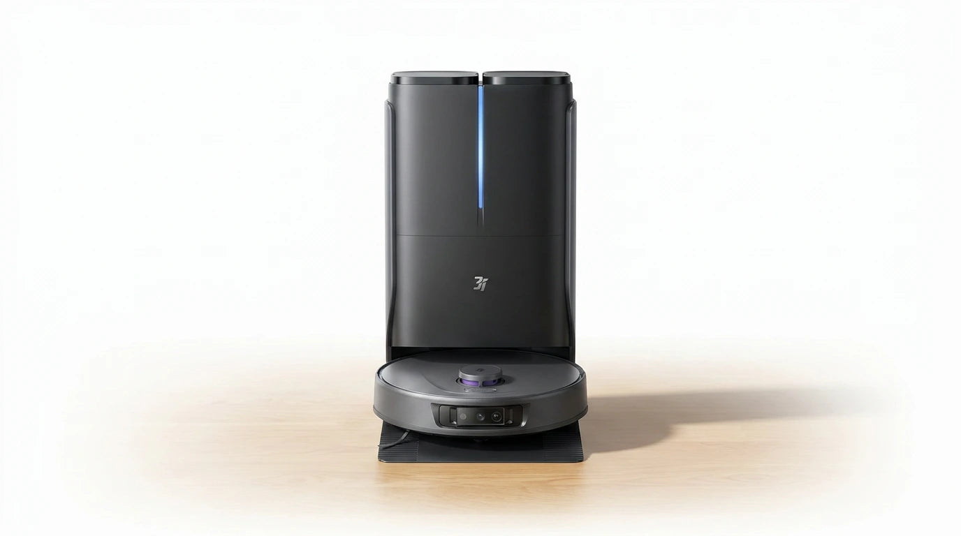 smart tech store Canada. premium tech accessories Canada. 3i Smart Robot Vacuum and Mop (P10 Ultra). Gallery image 10. Lines name one specific SKU—never substitute a generic lookalike from the category. After review passes, each render should still read as a fresh studio viewpoint of that same physical unit.