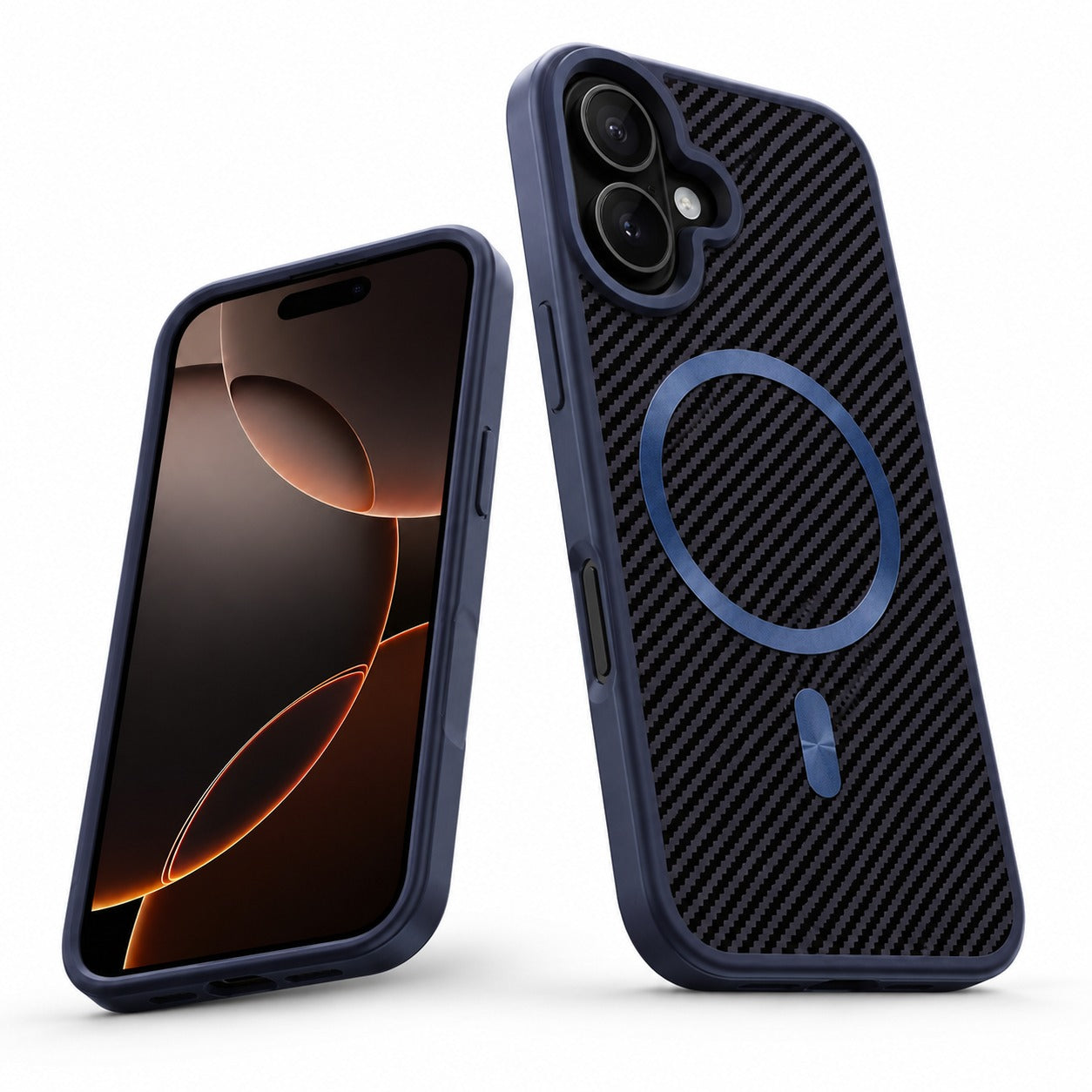 Carbon Elite Phone Case, Apple iPhone 17 Protective Cover, Military Grade Phone Case, Wireless Charging Compatible Case
