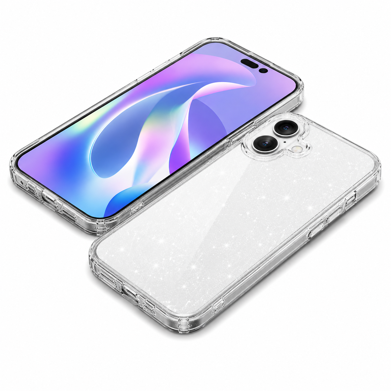 MagSafe-compatible clear glitter case for Apple iPhone 17