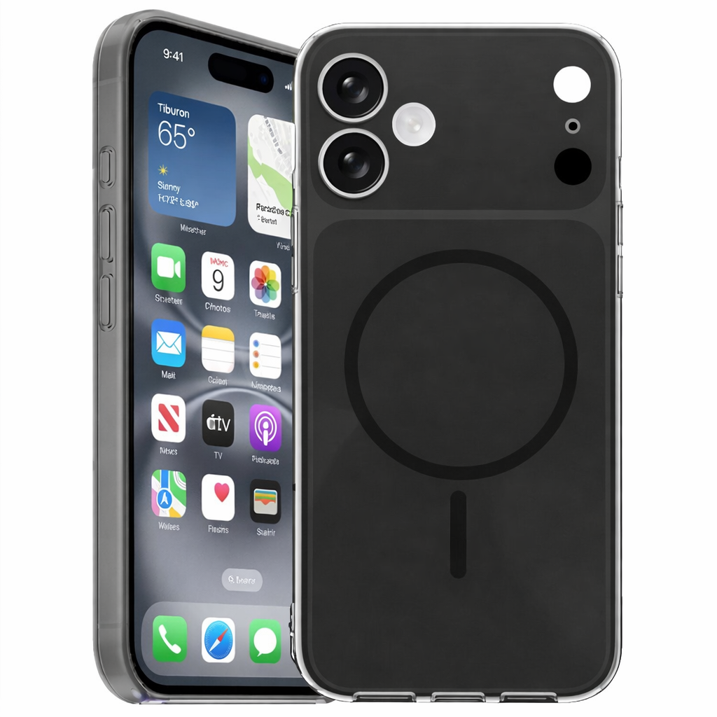Dual Layer Phone Case – Black illusion Cover MagSafe Compatible