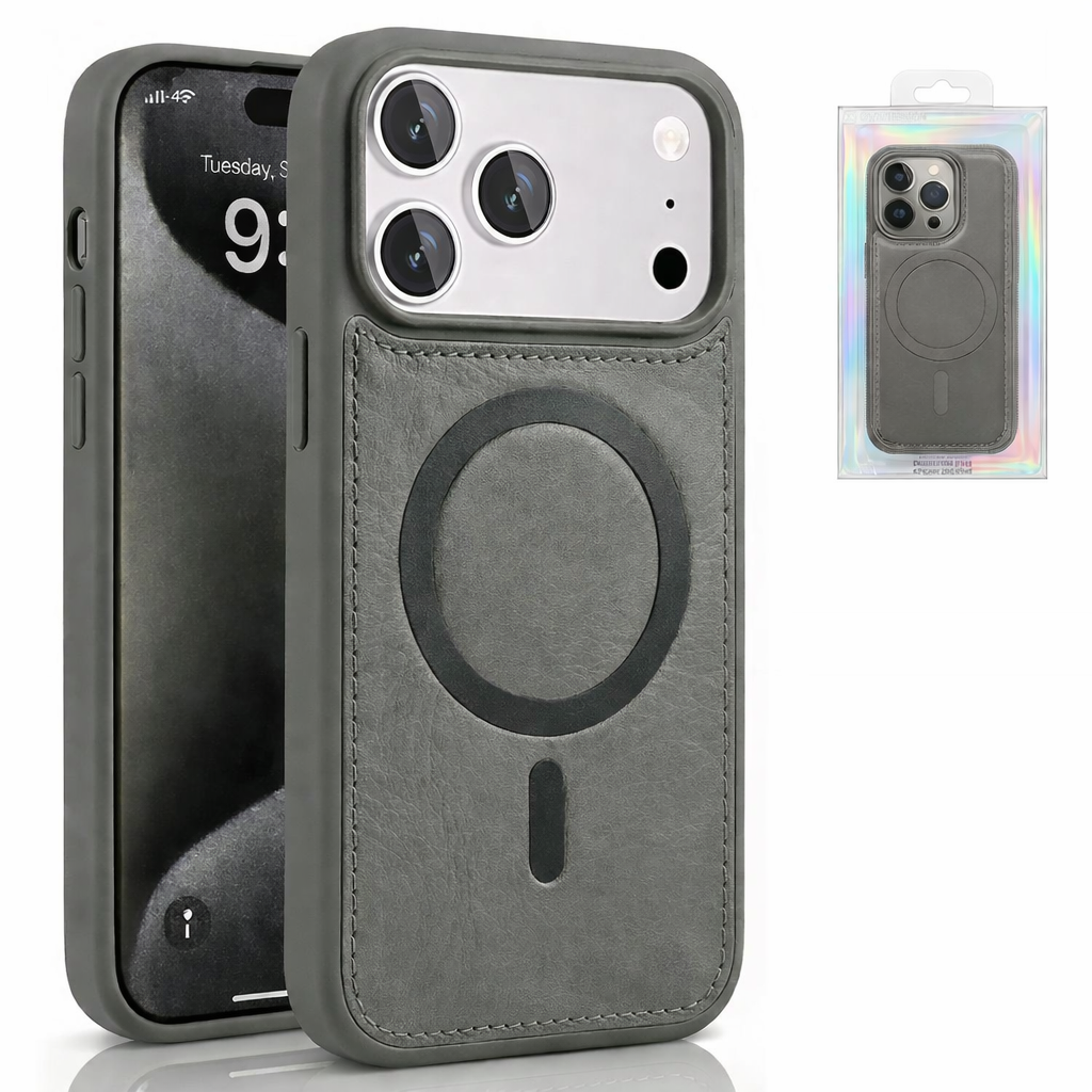 Dual Layer Phone Case – Grey Rich Craft Cover MagSafe Compatible