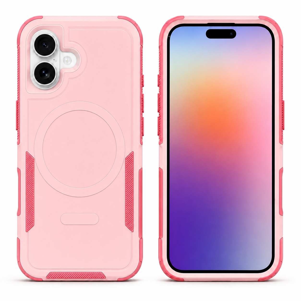 Pink MagSafe iPhone 17 Case, Protective Phone Case, Shockproof Mobile Cover, Military Grade Phone Case