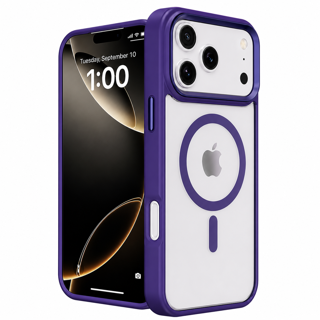 Deep Purple iPhone 17 Pro Max Case, MagSafe Phone Case, Protective Phone Cover, Shockproof Mobile Case