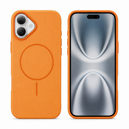 MagSafe Glam Case Apple iPhone 16 – Orange with shockproof phone case design and wireless charging compatible cover