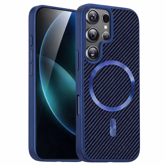 Dual Layer Phone Case – Blue Carbon Elite Cover MagSafe Compatible