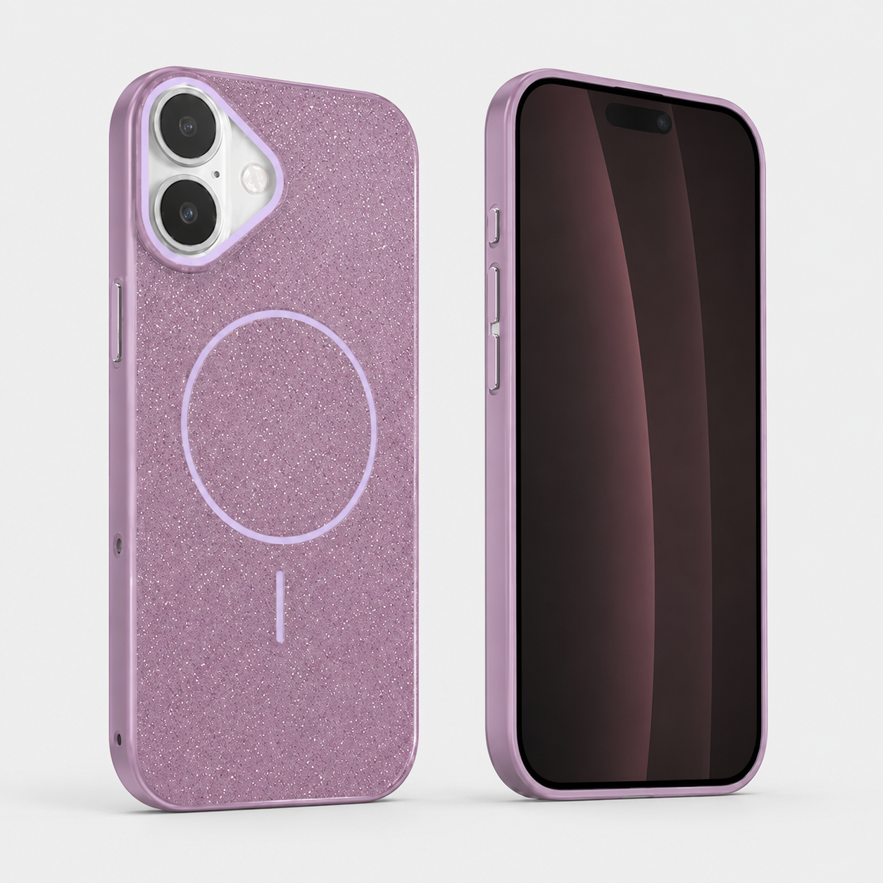 Designer Purple Glitter MagSafe Case Apple iPhone 16 | Protective Smartphone Case