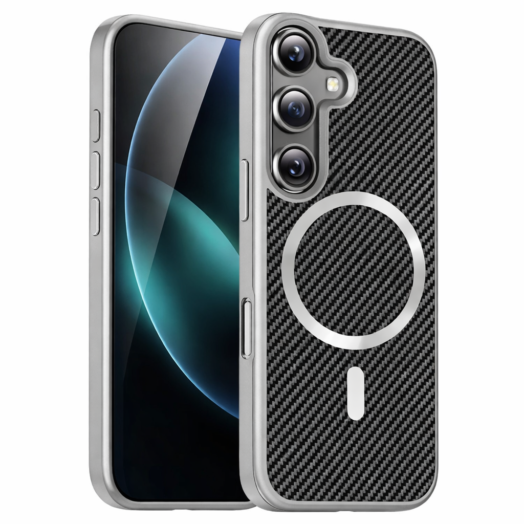 Dual Layer Phone Case – Grey Carbon Elite Cover MagSafe Compatible