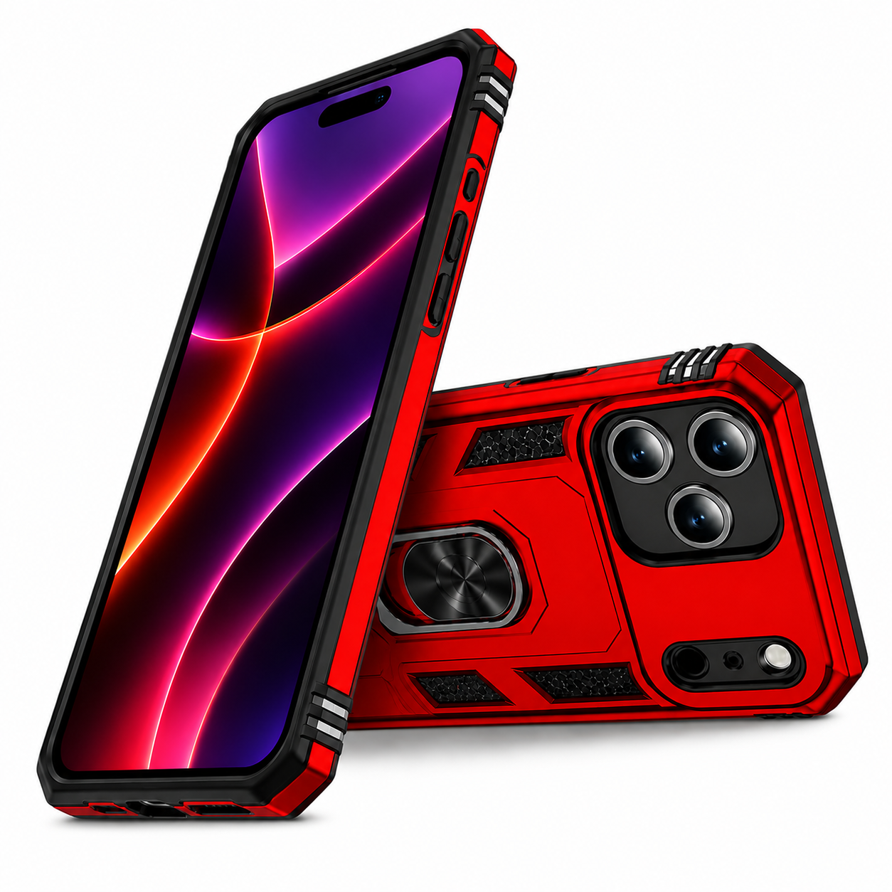 Military Grade Protective Case for Apple iPhone 17 Pro Max with kickstand and camera protection.