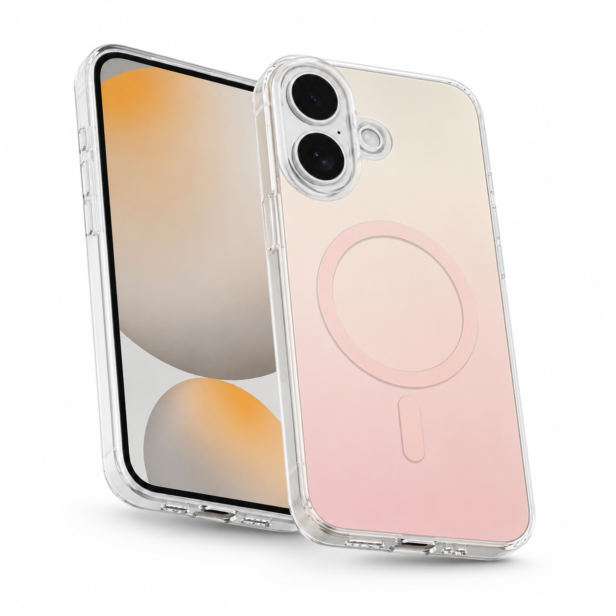 MagSafe Gradient Case Apple iPhone 16 Pink, iPhone 16 Case, Phone Case, Protective Phone Case, Shockproof Case
