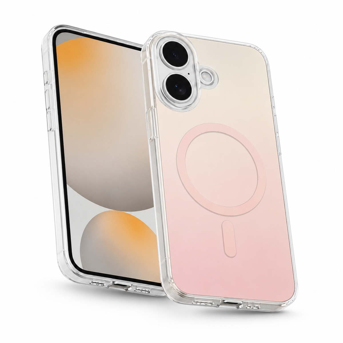 MagSafe Gradient Case Apple iPhone 16 Pink, iPhone 16 Case, Phone Case, Protective Phone Case, Shockproof Case
