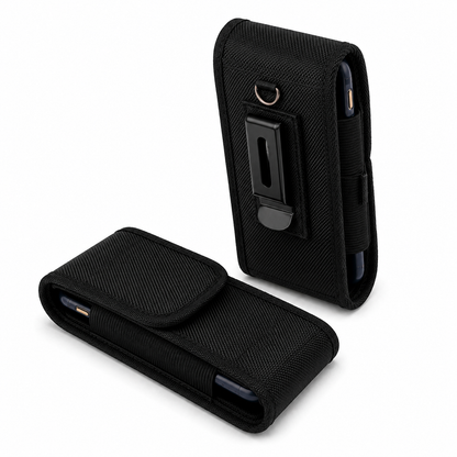 Protective Smartphone Belt Pouch for Apple iPhone 17 Pro Max, Nylon Phone Holster, Rugged Phone Case, Cell Phone Holder