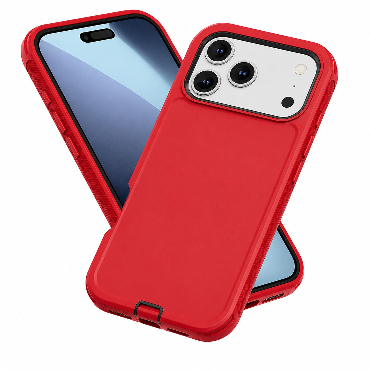 Red iPhone 17 Pro Max Case, Military Grade Phone Case, Impact Resistant Phone Cover, Premium Protective Case