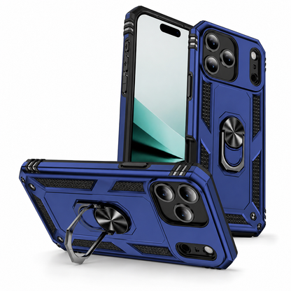 Premium Navy iPhone 17 Pro Max Case featuring Military Grade Protection, Hybrid Phone Cover, and Raised Camera Protection