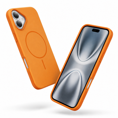 Protective smartphone case for iPhone 16 with impact resistant phone cover, slim grip, and raised edge protection