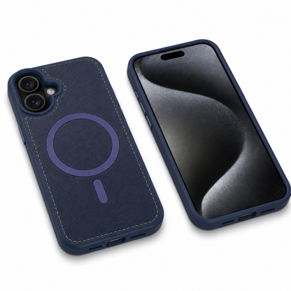 Premium Blue iPhone 16 Cover, MagSafe Compatible Phone Case, Luxury Mobile Cover, Slim Protective Case