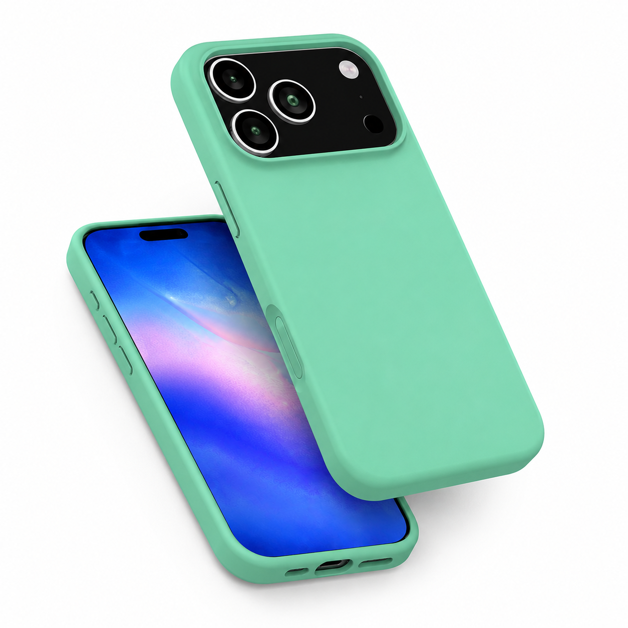Teal Liquid Silicone Mobile Cover MagSafe Compatible iPhone 17 Pro Max Case