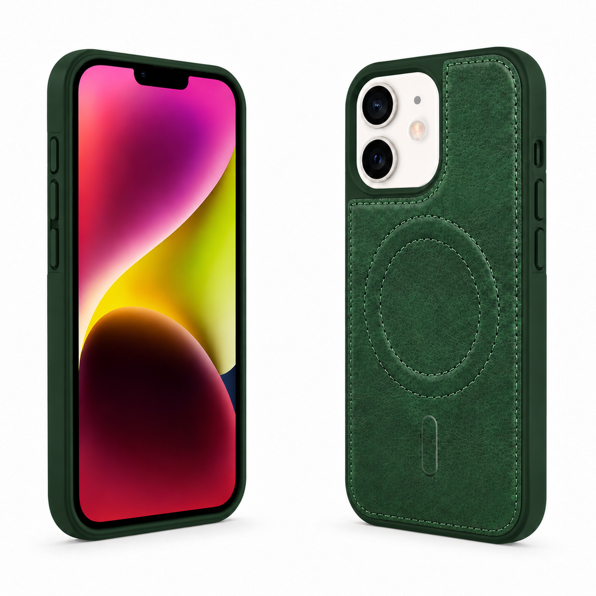 Slim MagSafe compatible green iPhone 12 Pro engraved case