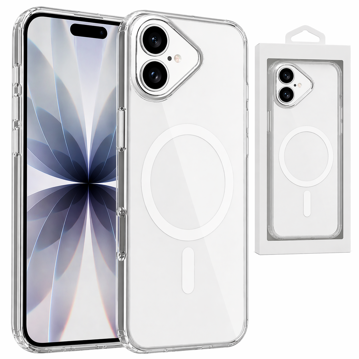 Dual Layer Phone Case – White Airloop Cover MagSafe Compatible