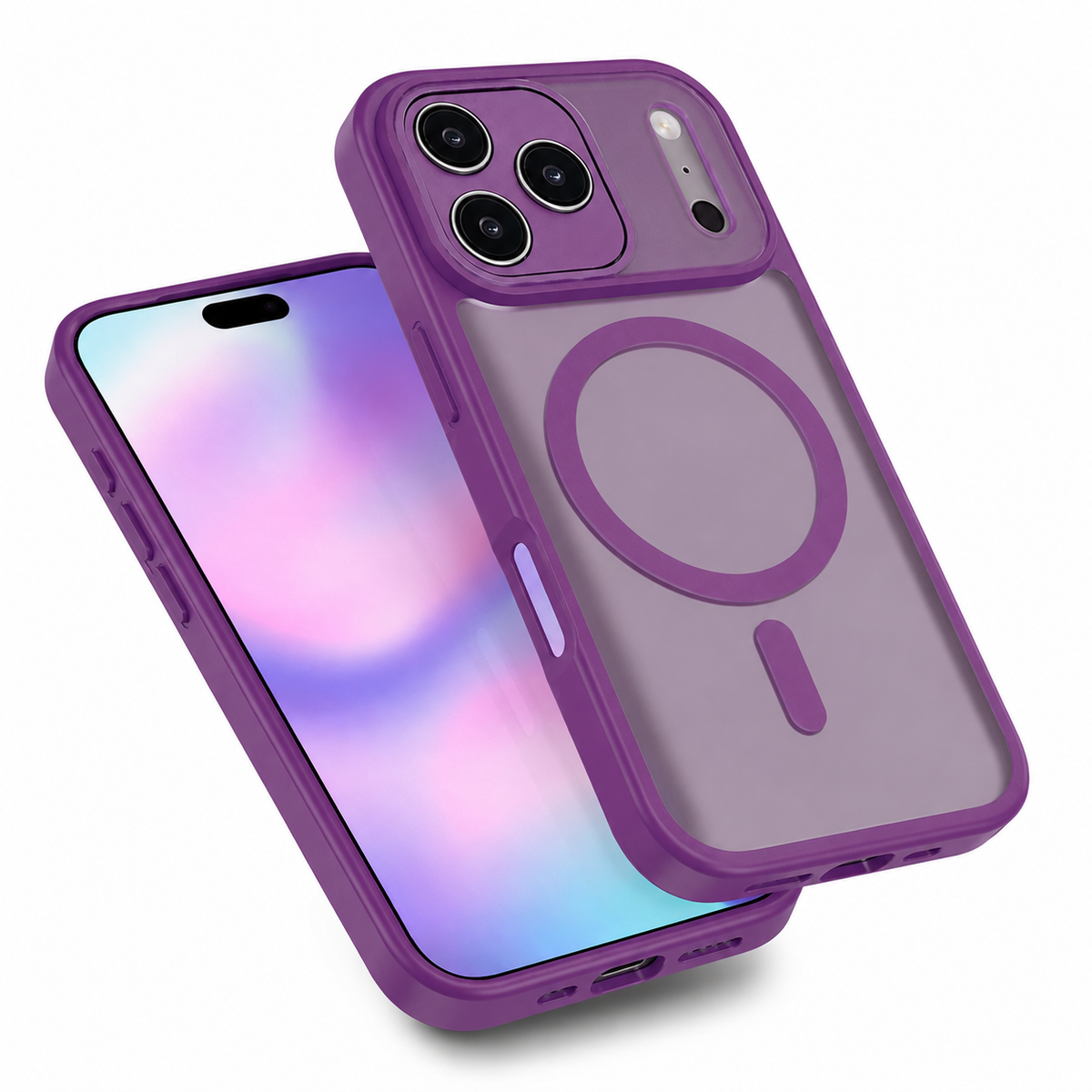 Matt Rubberized MagSafe Case for Apple iPhone 18 Pro Max – Deep Purple