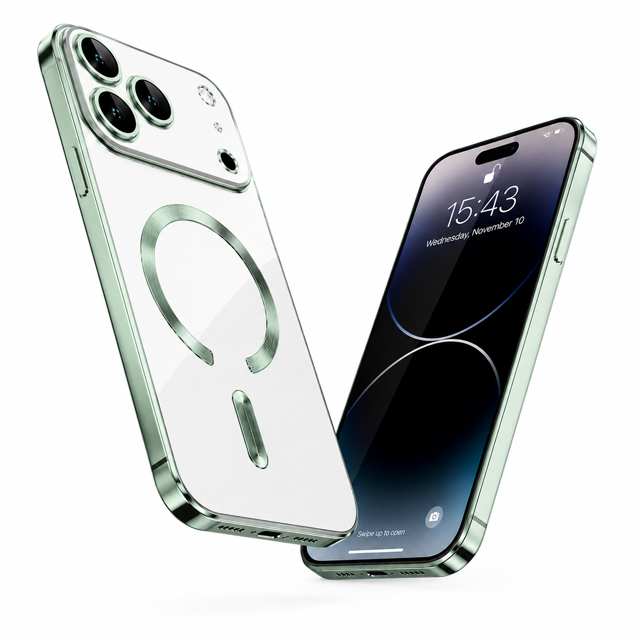 Luxury Magnetic Green Electro Matt Case for Apple iPhone 17 Pro