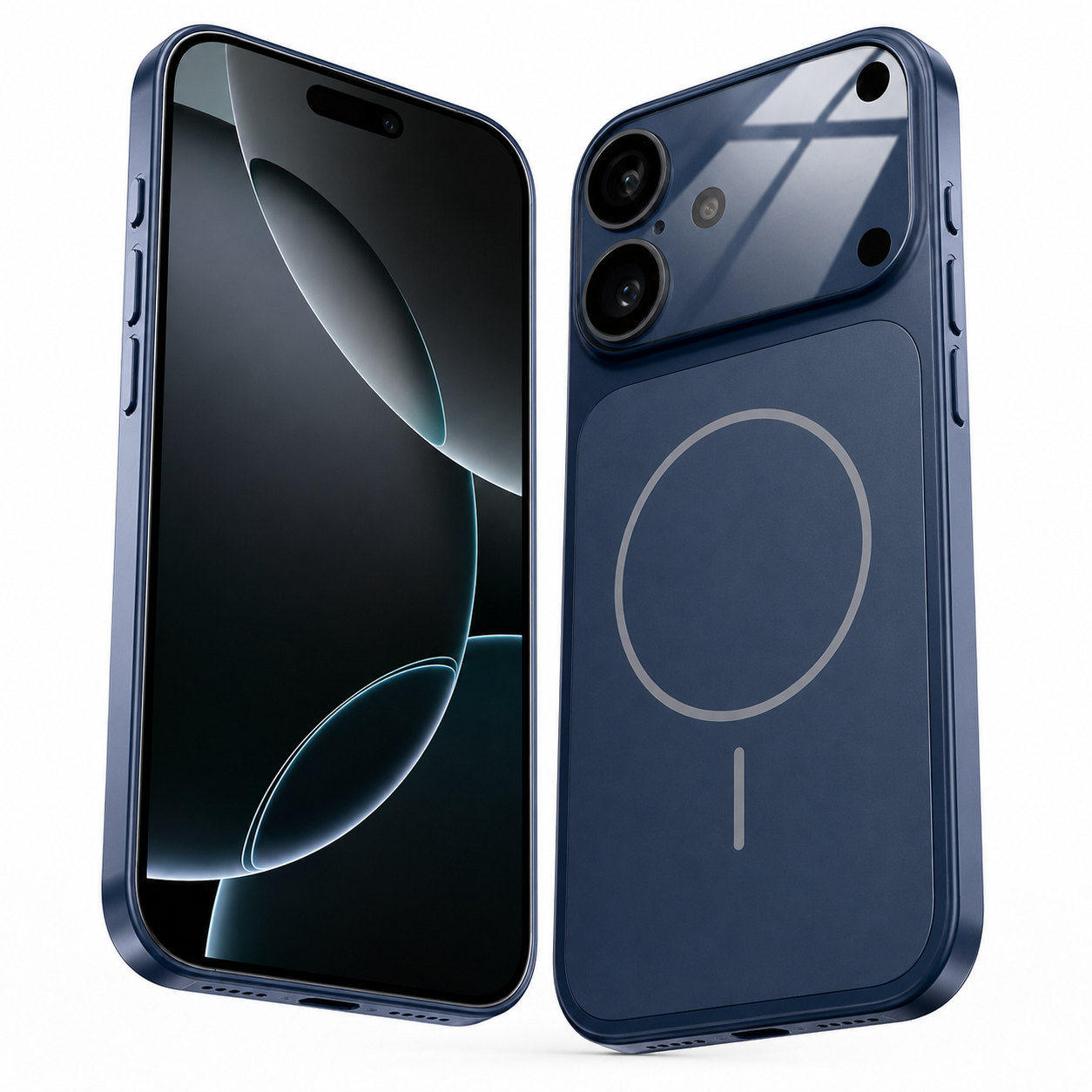 Shockproof Navy Mobile Cover for Apple iPhone 16 with Camera Guard