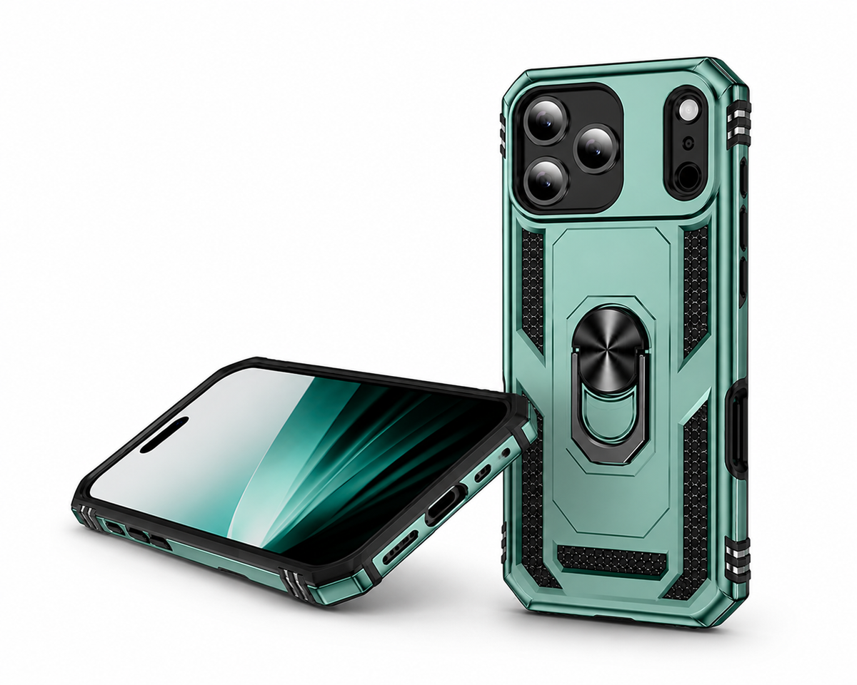 Premium Apple iPhone 18 Pro Max Midnight Green Case with Shockproof Mobile Cover, Magnetic Case, Ring Stand, Rugged Hybrid Protection, and Everyday Defense
