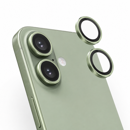 Aluminium alloy camera ring protector for Apple iPhone 17 in green color