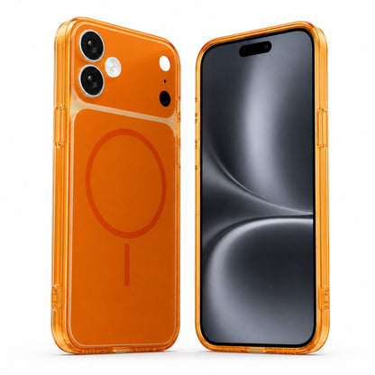 Apple iPhone 17 Orange Clear Case, MagSafe Illusion Phone Cover, Slim Protective Mobile Case