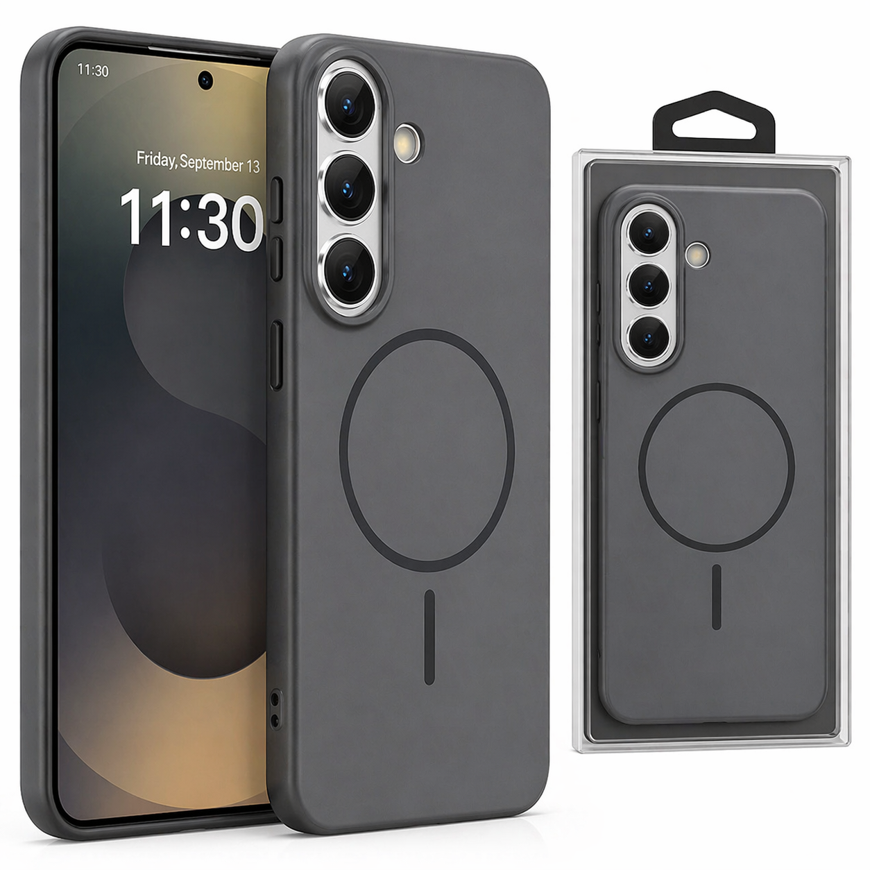 Dual Layer Phone Case – Black Glam Cover MagSafe Compatible
