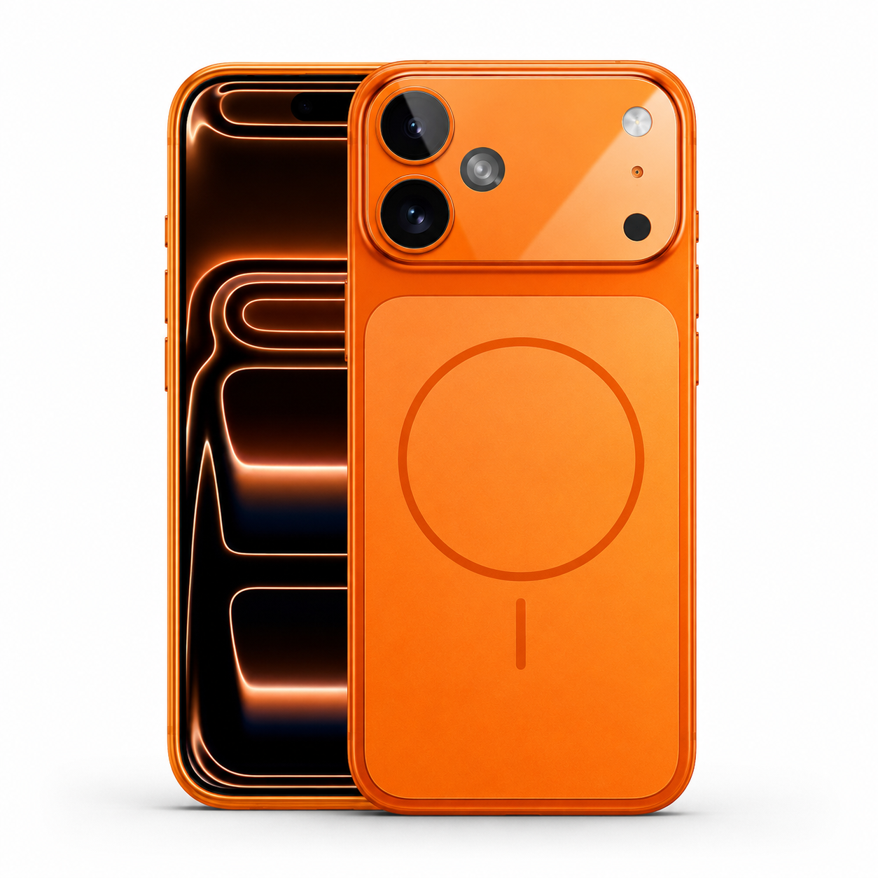 MagSafe AG Glass Case for Apple iPhone 16 - Orange