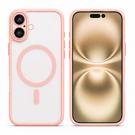 Rose Gold MagSafe Case for Apple iPhone 17 with Frosted Matte Back