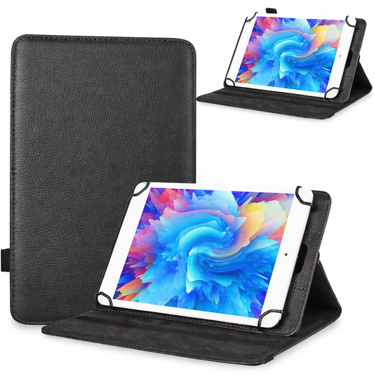 Folding Tablet Case – Black Soft Silicone Stand Cover Lightweight Protective Case