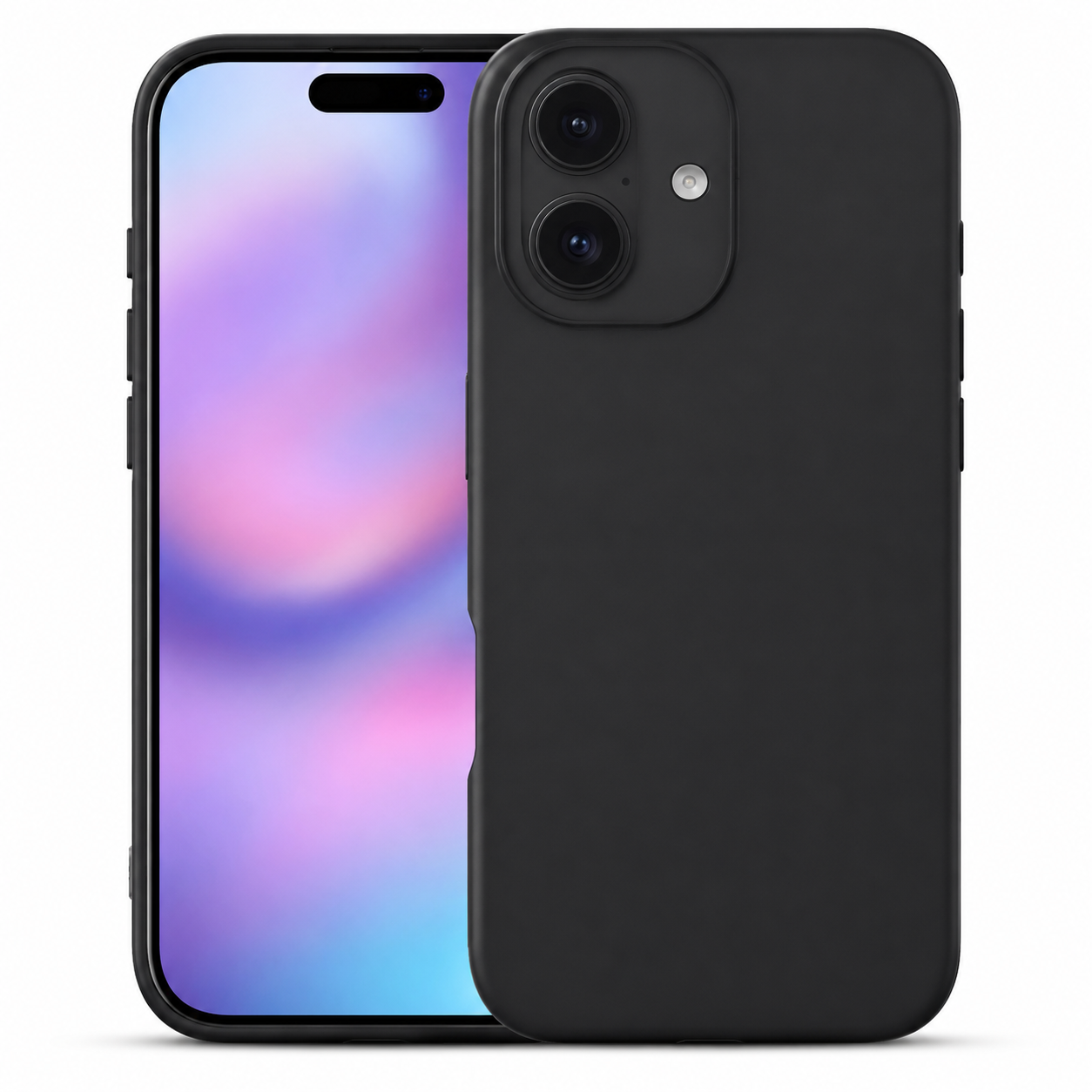 Black matte TPU protective case for Apple iPhone 17