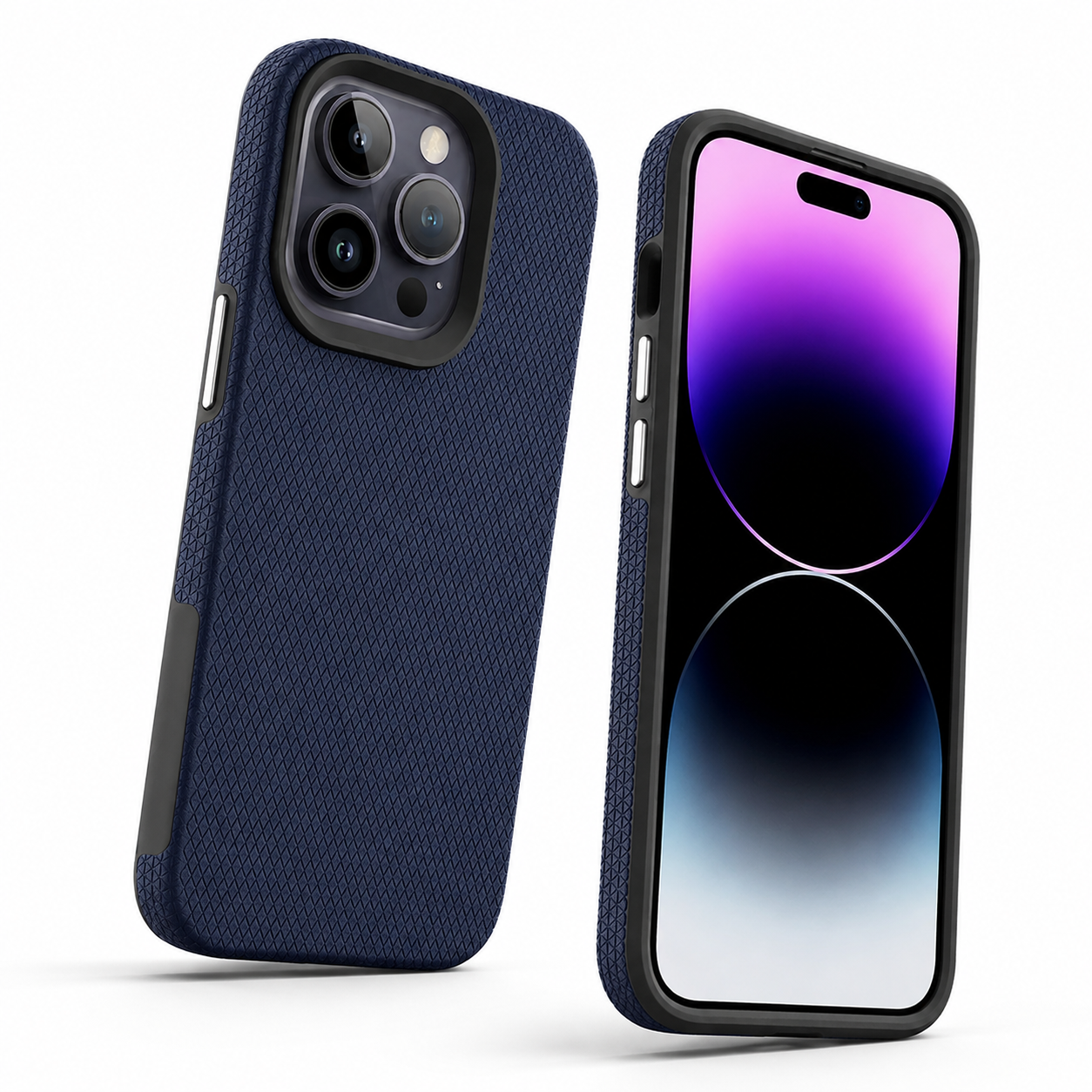 Apple iPhone 12 Pro navy geometric triangle phone cover
