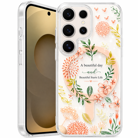 Dual Layer Phone Case – Beautiful day Flower Floret Cover MagSafe Compatible