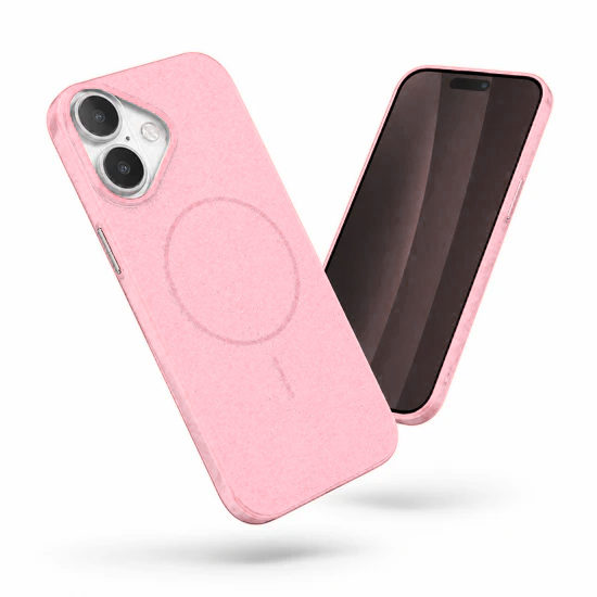 Luxury Rose Gold iPhone 16 Phone Case | Shockproof TPU MagSafe Mobile Cover