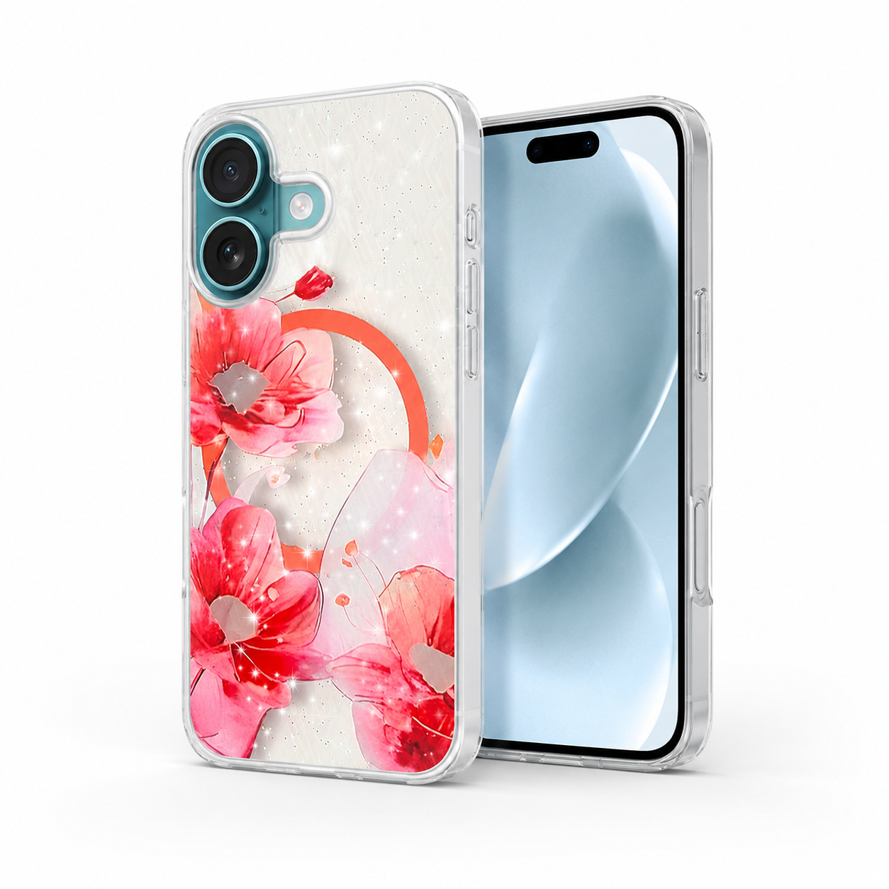 Red Blossom MagSafe Phone Case, Protective Cell Phone Cover, Scratch Resistant iPhone Cover, Fashion Phone Case