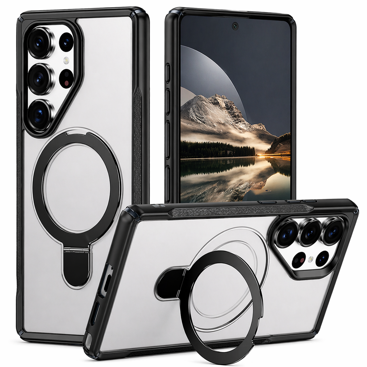 Dual Layer Phone Case – Clear Vivid Cover MagSafe Compatible With Ring Stand